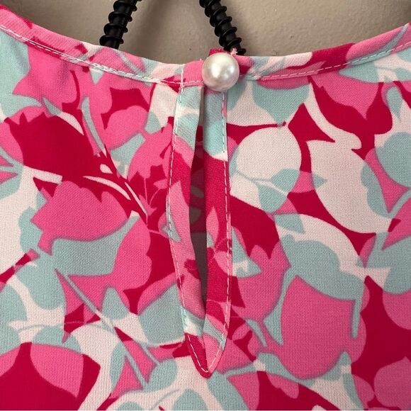 Andree By Unit Sleeveless Floral Ruffle Peplum Drop Waist Blouse Top - Picture 4 of 9